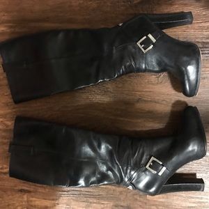 MK knee high platform boots